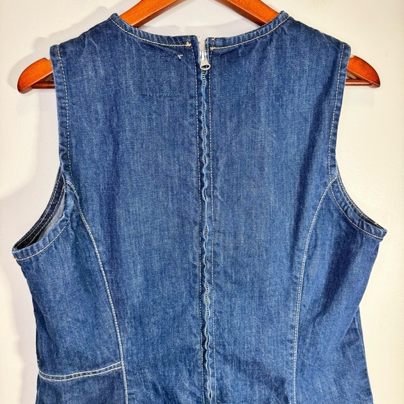 Zara Blue Denim Mini Dress Size XXL - Picture 10 of 15